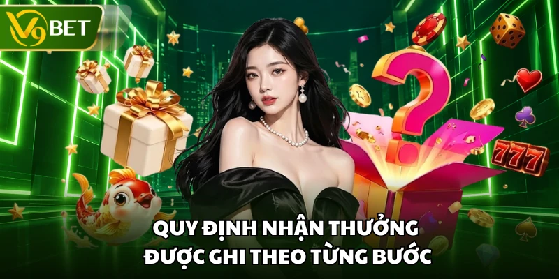 Quy định nhận thưởng được ghi theo từng bước