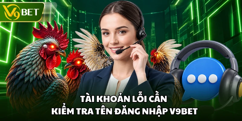 Tài khoản lỗi cần kiểm tra tên đăng nhập V9BET 